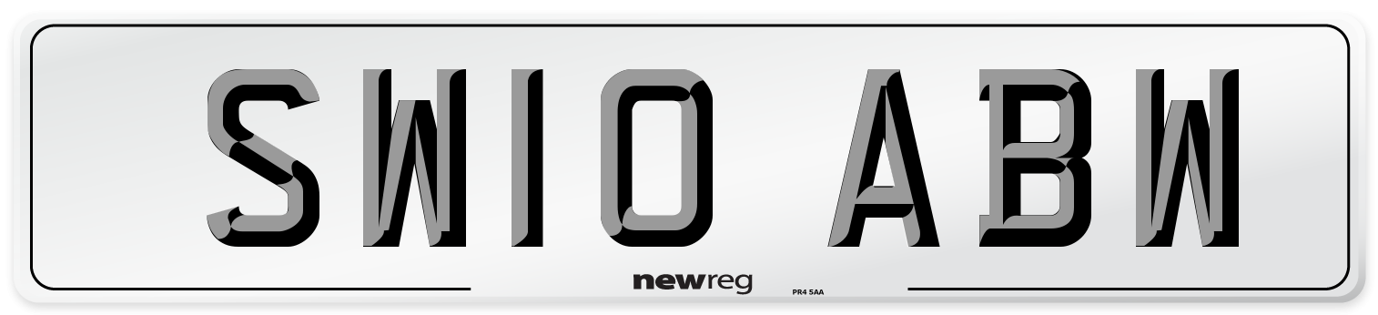SW10 ABW Number Plate from New Reg